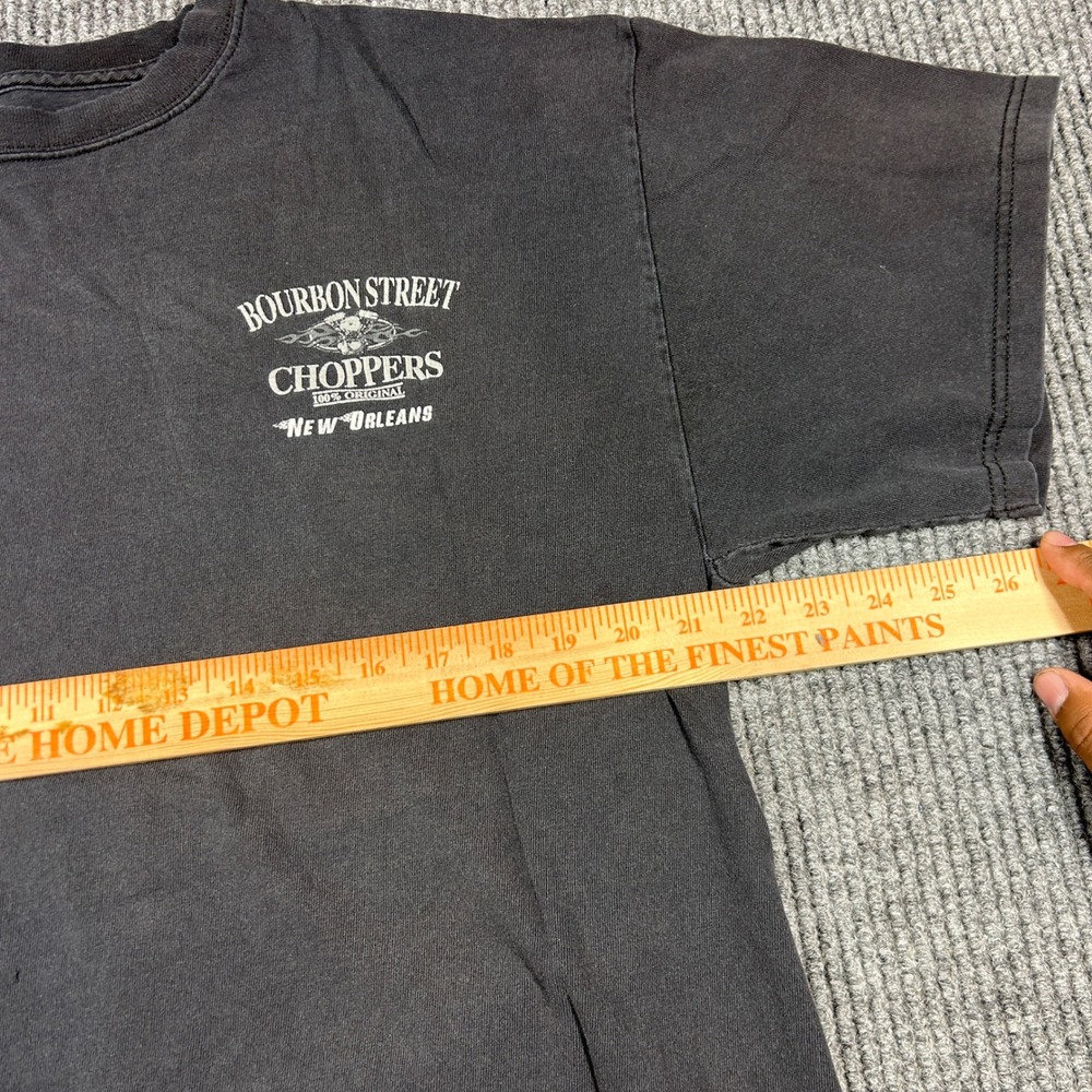 Bourbon Street Choppers New Orleans Mens XL Graphic T-Shirt Black Port & Company - Picture 6 of 8